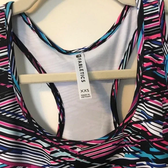 4/$25 Fabletics pink Mary racer back workout tank xxs - Picture 6 of 6